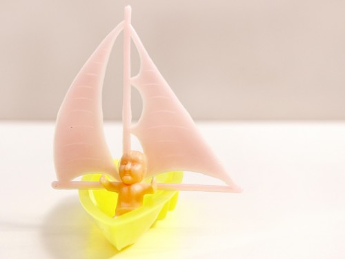 ヨットのプラスチックのおもちゃ　ヴィンテージDeco