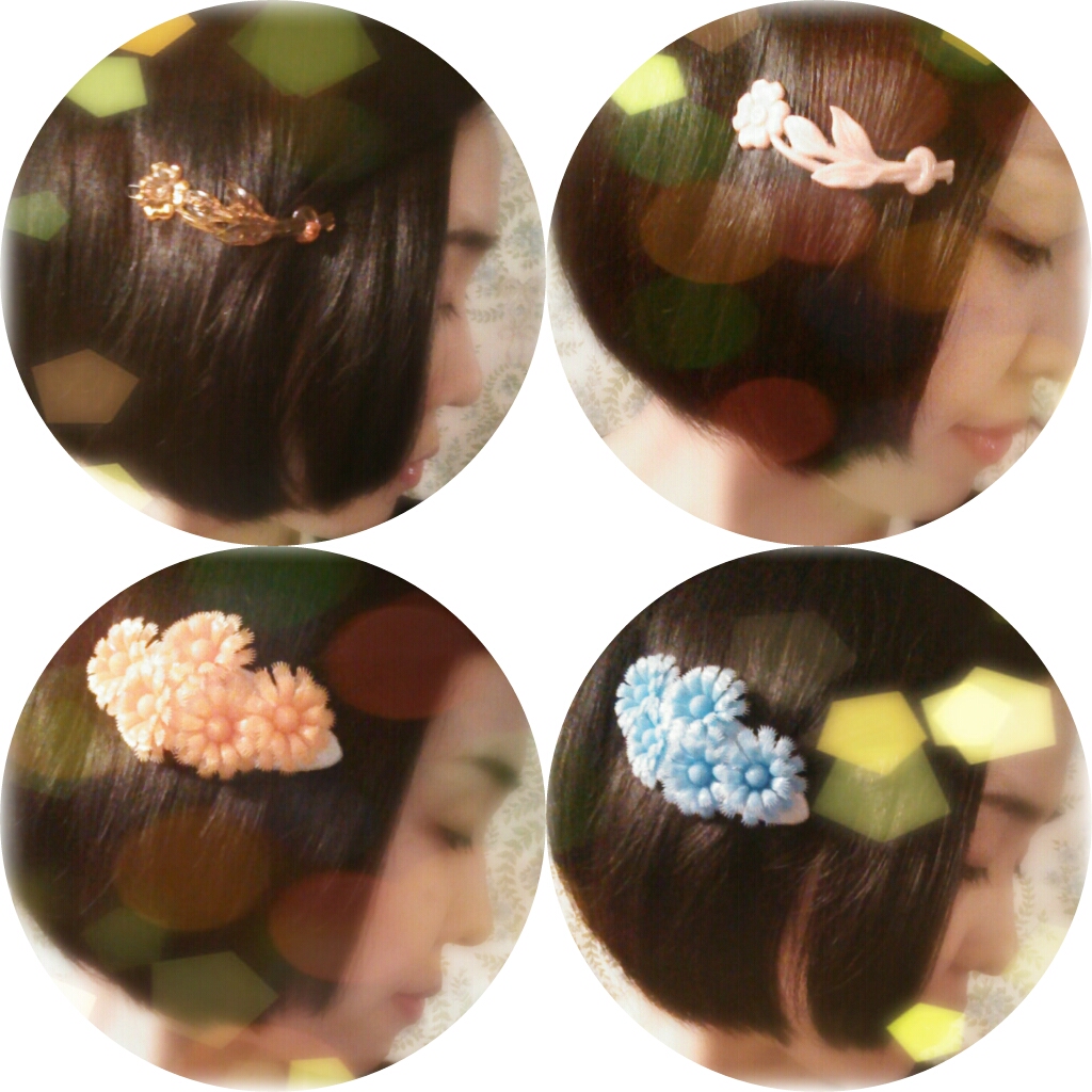 昭和レトロな髪飾り - ヘアピン
