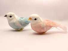 パステル小鳥の飾り　ピンク＆ブルー