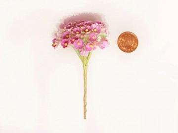 小花のブーケ　紫系ピンクの造花 ヴィンテージDeco