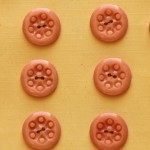 ピンクのお花 モチーフボタン アンティークフランス