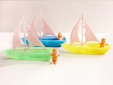 ヨットのプラスチックのおもちゃ　ヴィンテージDeco