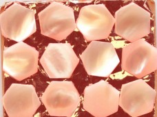 六角形のシェルボタン 足付き 淡いピンク 1930 アンティーク