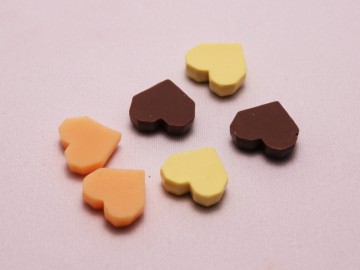 ハートのチョコレート カボションパーツ