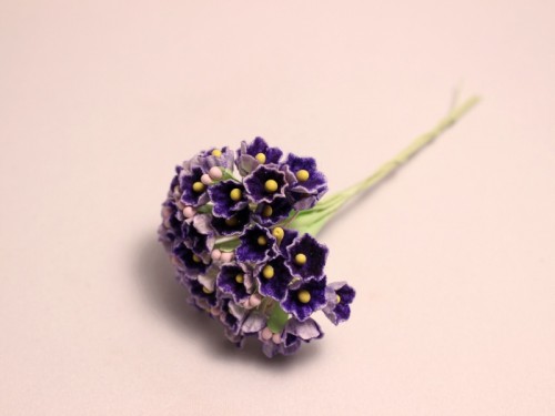 小花のブーケ パープルの造花 ヴィンテージDeco