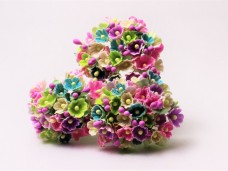 小花のブーケ　濃い5色の造花