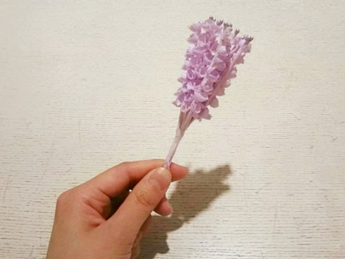スズランのアンティーク造花 ピンク 紫 渋谷ヒカリエ ヴィンテージDeco
