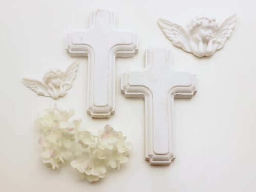 木製のクロス・十字架（ホワイト ）
