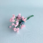 アンティーク 小花のミニ造花 ピンク ヴィンテージDeco