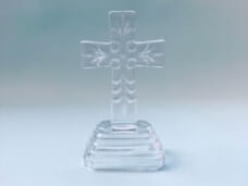 アンティーク 十字架の飾り ガラス ヴィンテージDeco